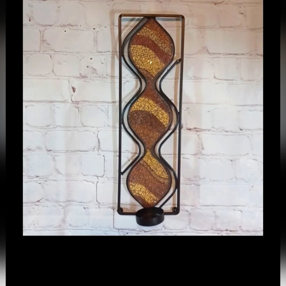 Elements Brown Mosaic Black Display Wall Decor 2 Set